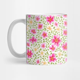 Floral Pattern Impatiens Flowers Mug